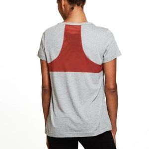 Satva Gemma Racerback Tee in Heather Grey NWT